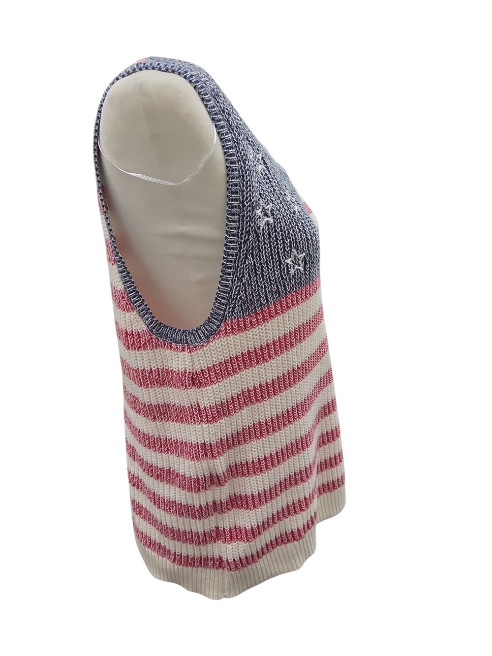 Lucky Brand Knit Tank Top Red White Blue Large - Picture 4 of 9
